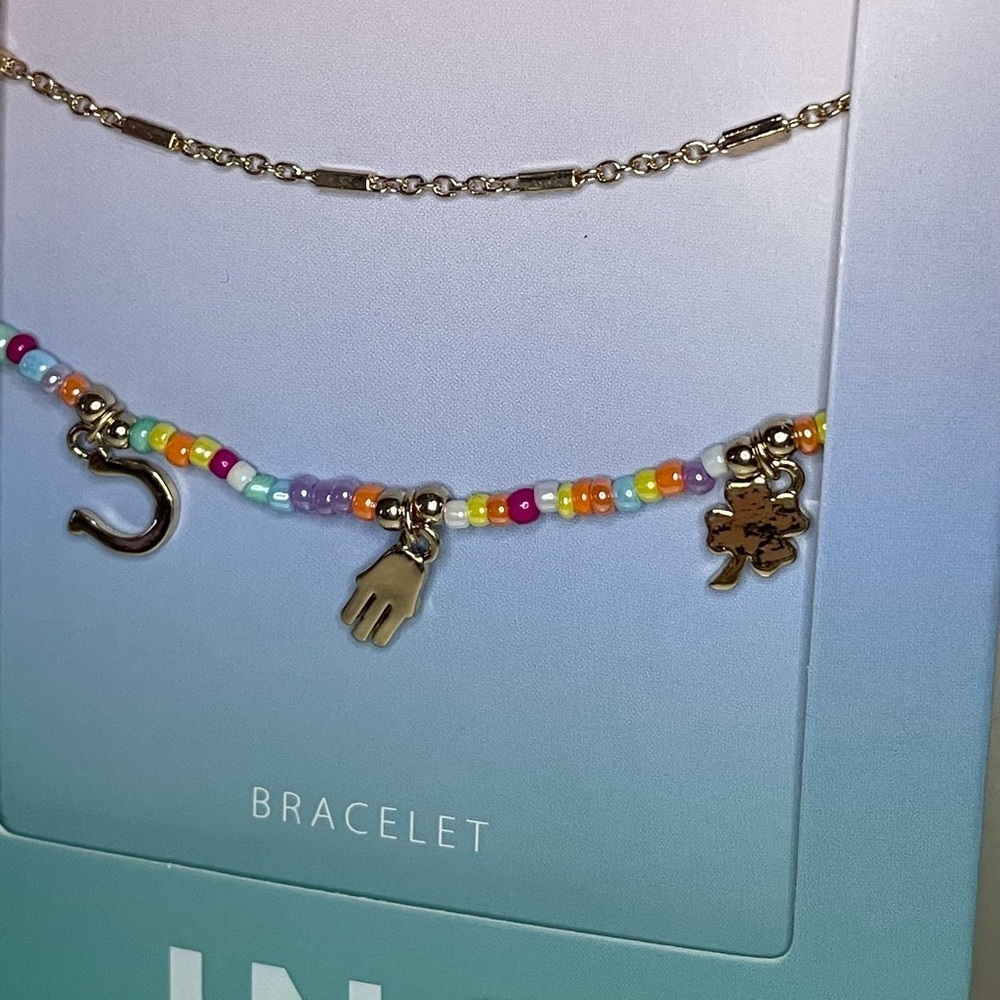 INC International Concepts Evil Eye Mixed Bead and Charms 2 Pc Bracelet Set - Picture 6 of 15